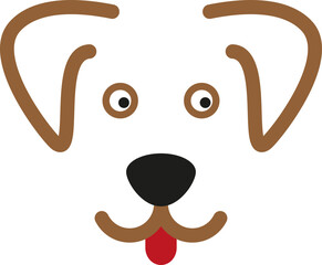 Hund, fröhlicher Hund, Hunde und Hundepflege Logo, Hintergrund, Dog Logo