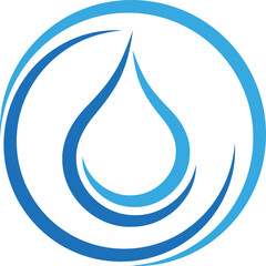 Wassertropfen und Kreise, Wasser und Tropfen Logo, Icon