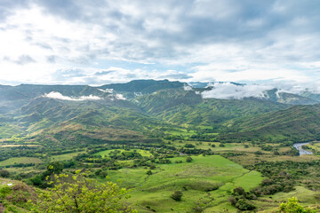 nature in the mountain landscape of Colombia