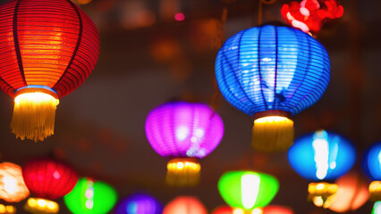 Fototapeta na wymiar chinese lantern, chinese new year, decoration, Generative AI