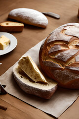 Fresh Bread. Fresh Oven Bread. Front View. 