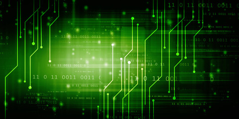 2d illustration Abstract futuristic electronic circuit technology background