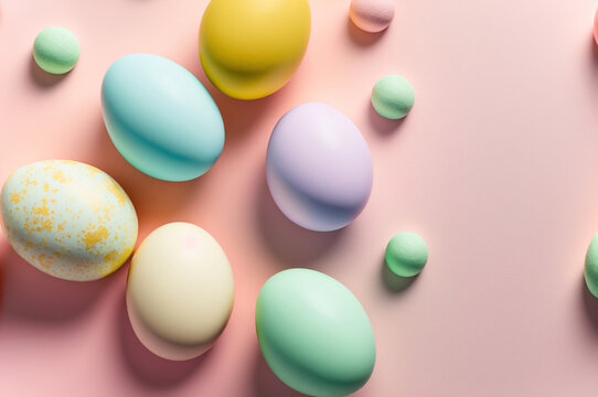Soft colors of Easter egg wallpaper, minimalist background