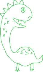 
Dinosaur drawing cartoon illustration.