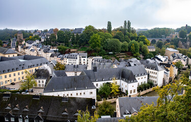 Obraz premium Panorama view of the old town of Luxembourg