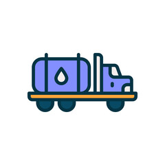 oil truck icon for your website, mobile, presentation, and logo design.