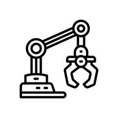 machine arm icon for your website, mobile, presentation, and logo design.