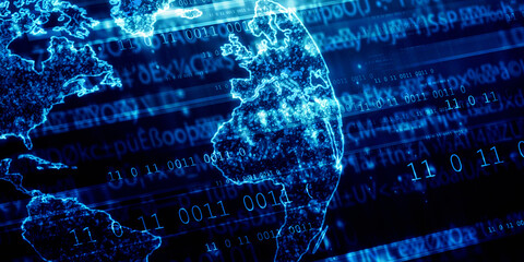 2d illustration world map abstract background
