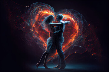 Valentine soulmate dancing - By Generative AI