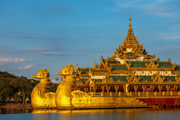 The royal barge in Rangoon Myanmar