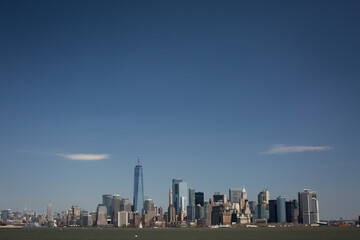 Lower Manhattan skyline from New York Bay