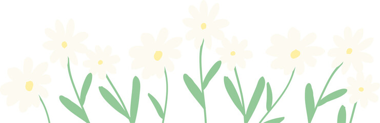 Spring flower frame. Wildflowers bouquet. Happy womans day. Happy Mothers day. 8 march. Easter spring wildflowers hand drawn vector illustration