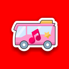 Roadshow sticker icon vector