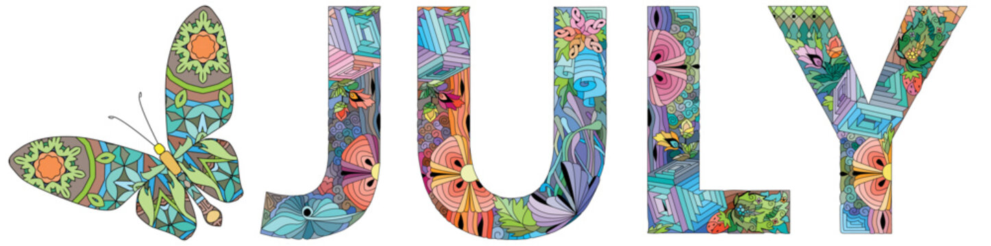 JULE. Vector zentangle object for decoration for any purpose