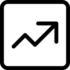 Growth arrow graph business chart icon
