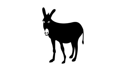 Cute donkey silhouette