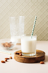 Almond vegan milk.