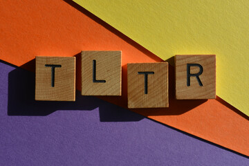 TLTR, Too Long To Read acronym as banner headline