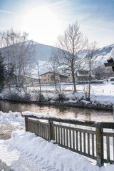 Fototapeta premium Snow mountains landscape