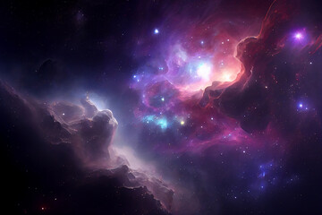 space background with nebula and stars environment map. Illustration Generative AI