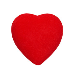Red valentine heart  in PNG isolated on transparent background