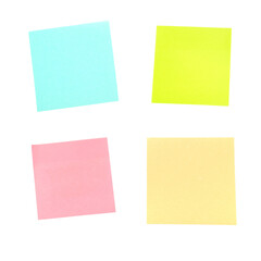 Paper note stickers in PNG isolated on transparent background