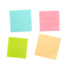 Paper note stickers in PNG isolated on transparent background