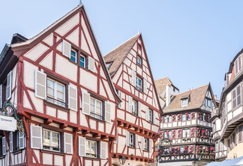 Fototapeta premium Half-timbered houses in Colmar, Alsace, France