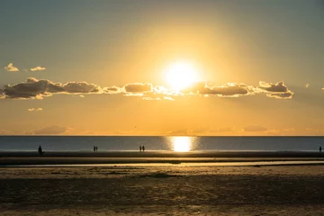 Tableaux ronds sur plexiglas Mer du Nord, Pays-Bas Sunset in the North Sea