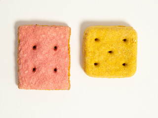 Dog treats. Treats for dogs on a white background.