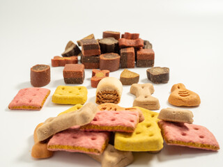 Dog treats. Treats for dogs on a white background.