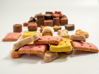 Dog treats. Treats for dogs on a white background.