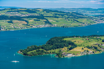 Fototapeta premium Switzerland 2022, Beautiful view of the Alps from Burgenstock.