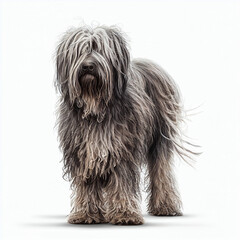 Bergamasco full body image with white background ultra realistic



