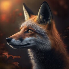 Fototapeta premium The Foxy Predator: Understanding the hunting and feeding habits of the fox