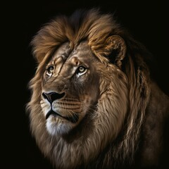 Naklejka premium Lion Conservation: Threats facing African Lion populations and protection efforts