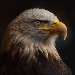 Obraz premium Eagle's Beauty: The physical characteristics of the Bald Eagle