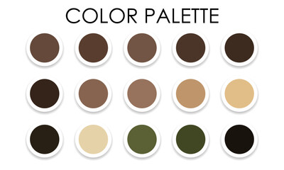 Universal color palette. Color combinations. Vector illustration