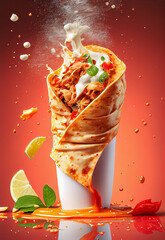 Kebab shawarma advertising poster - 563116052