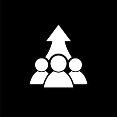 Mentoring Concept logo design icon isolated on black background.