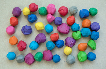 plastic mass for modeling colored.selective focus