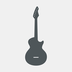 Guitar classical electric acoustic musical instrument quality vector illustration cut
