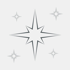 Star north quality vector illustration cut
