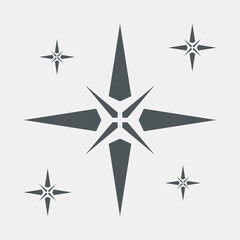Star north quality vector illustration cut