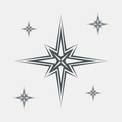 Fototapeta premium Star north quality vector illustration cut