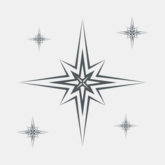 Fototapeta premium Star north quality vector illustration cut