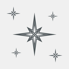 Star north quality vector illustration cut