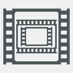 Video tape photo film strip frame quality vector illustration cut