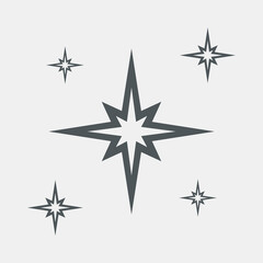 Star north quality vector illustration cut