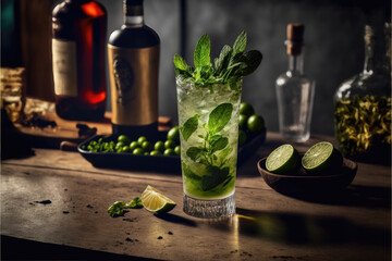 he Cooling Mojito: A Minty Mix of Rum, Lime and Sugar